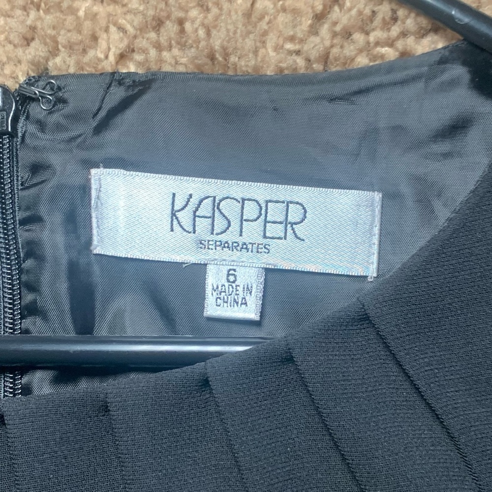 KASPER BLACK SLEEVELESS DRESS - Picture 5 of 9